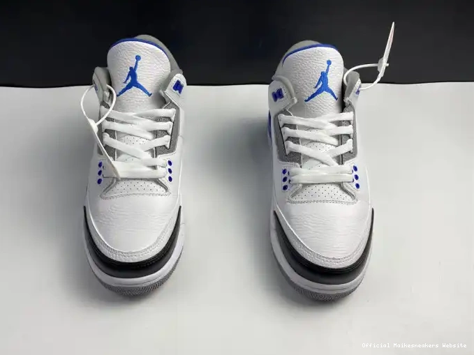 Official Maikesneakers CT8532-040 White 3 Retro Jordan Air Blue 0406